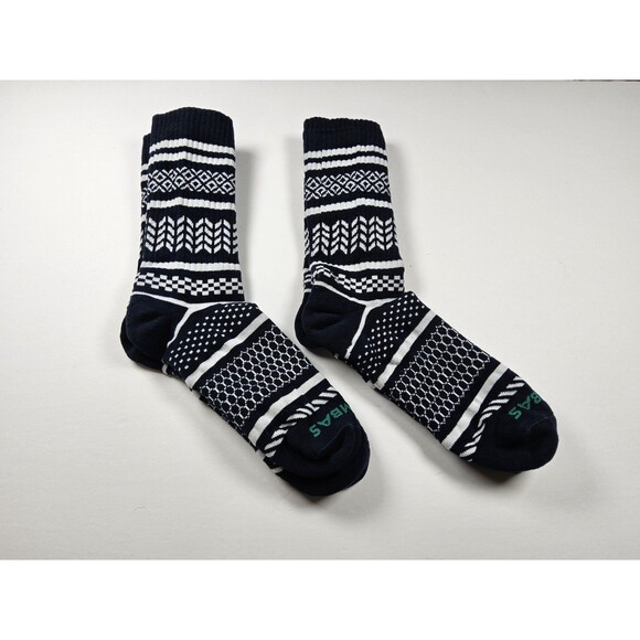 Bombas Holiday Pattern Calf Socks Lot Of 2 Pairs Size L - Picture 2 of 3